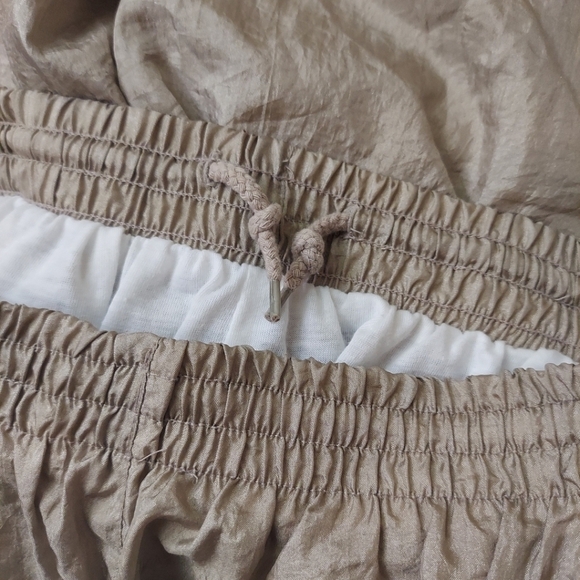 Cabin Creek Womens XL Pull On Pants Champaign Gold Windbreaker 80s 90s Athletic - Picture 4 of 13